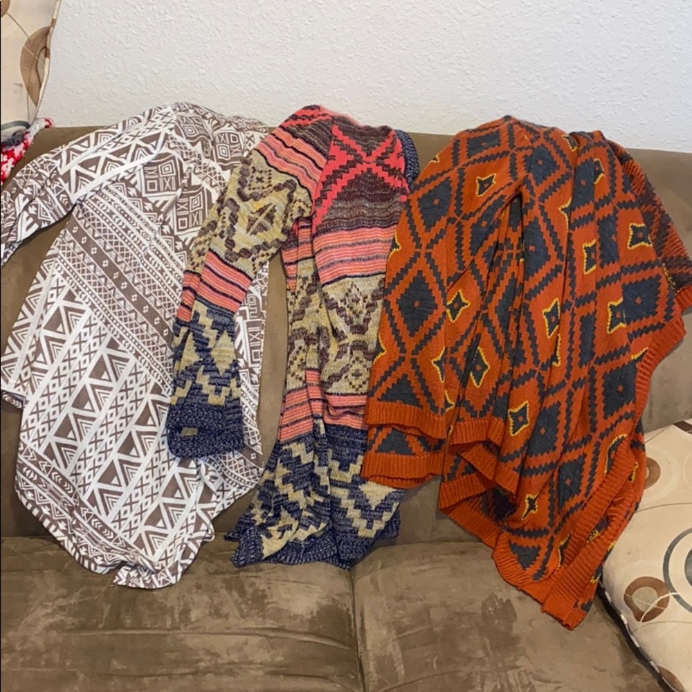 Three cardigans